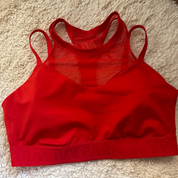IVY PARK Other - Barely worn Ivy Park x Adidas red sports bra top size Large